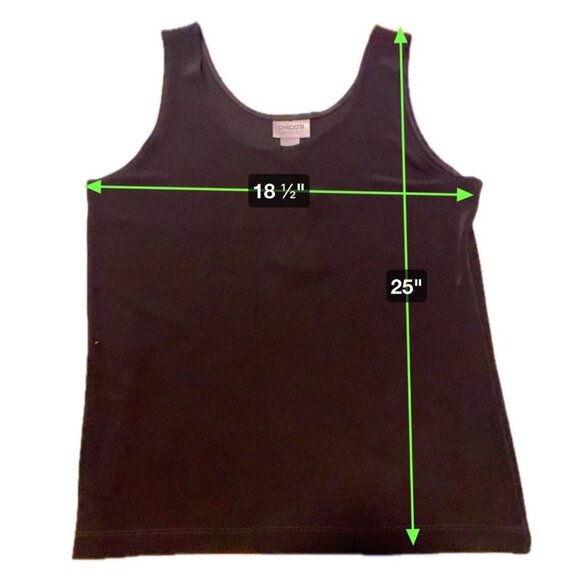 Chico's NWT Black Scoop Neck Sleeveless Tank Top Sz L - Picture 5 of 5